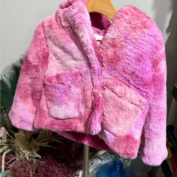 Appaman Cleo Faux Fur Coat in Pink Fizz - Picture 3 of 3